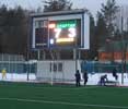 LED screen on a football pitch