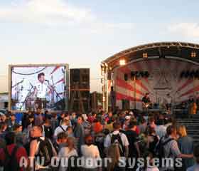LED screens by "ATV Outdoor Systems" on the main stage of "Shurf" rock festival