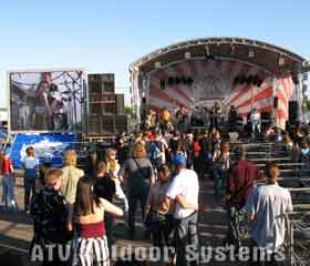 LED screens by "ATV Outdoor Systems" on the main stage of "Shurf" rock festival